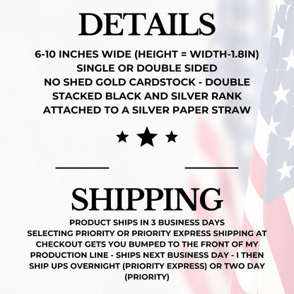 ARMY Warrant Officer Rank Rising Eagle Cake Topper/Centerpiece