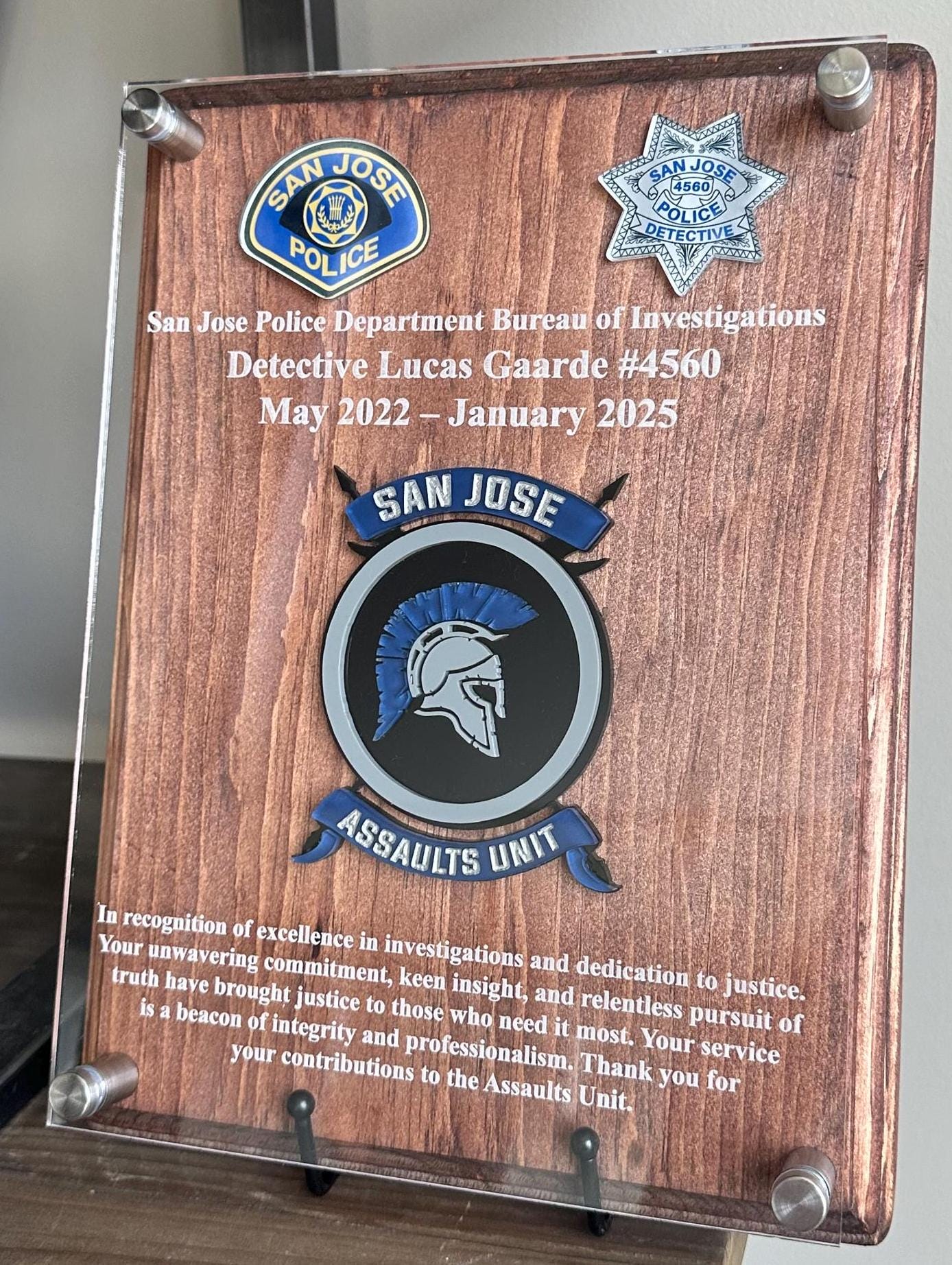 Military Plaque - Your Military Badge, Unit Emblem, Photographs, Ribbon Rack, etc.  put on a personalized plaque. Perfect Gift!