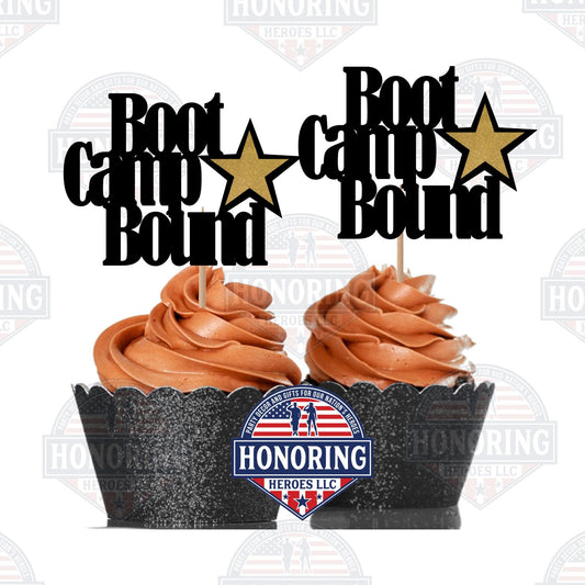 ARMY Boot Camp Bound Cupcake Toppers, US ARMY Boot Camp, Military Graduation, Enlistment, Boot Camp Grad