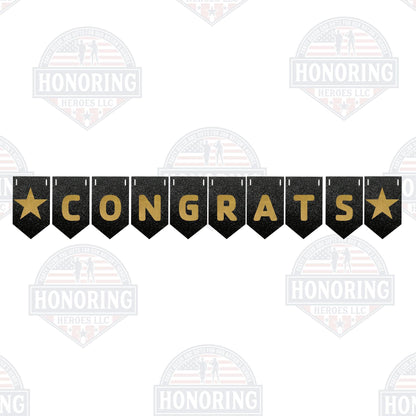 ARMY Congrats Banner - Military Retirement, Enlistment, Promotion NO SHED!