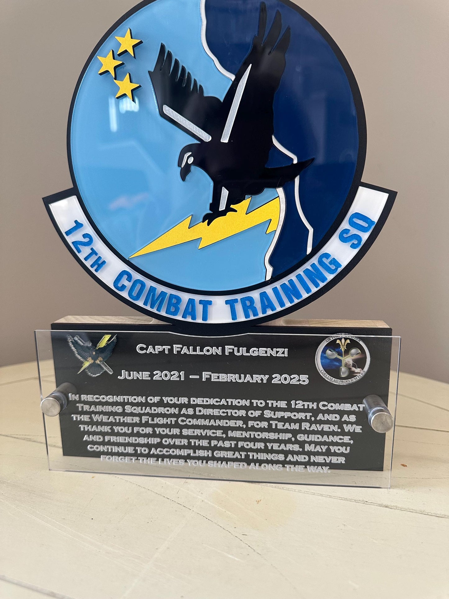 Custom Military Badge Plaque with Engravings - Your Military Emblem into a Personalized Plaque - Perfect Gift for ANY Military Personnel.