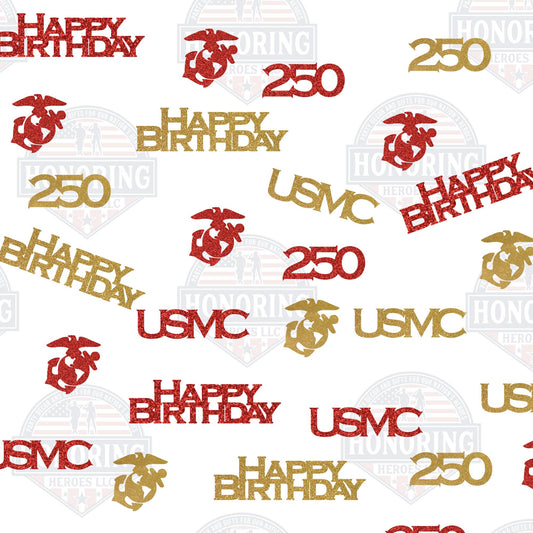 USMC 250th Birthday Confetti. Happy Birthday U.S. Marine Corp. NO SHED!