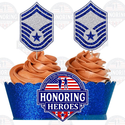 Air Force Enlisted Rank Cupcake Toppers