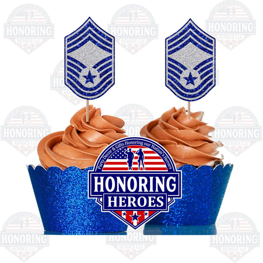 Air Force Enlisted Rank Cupcake Toppers