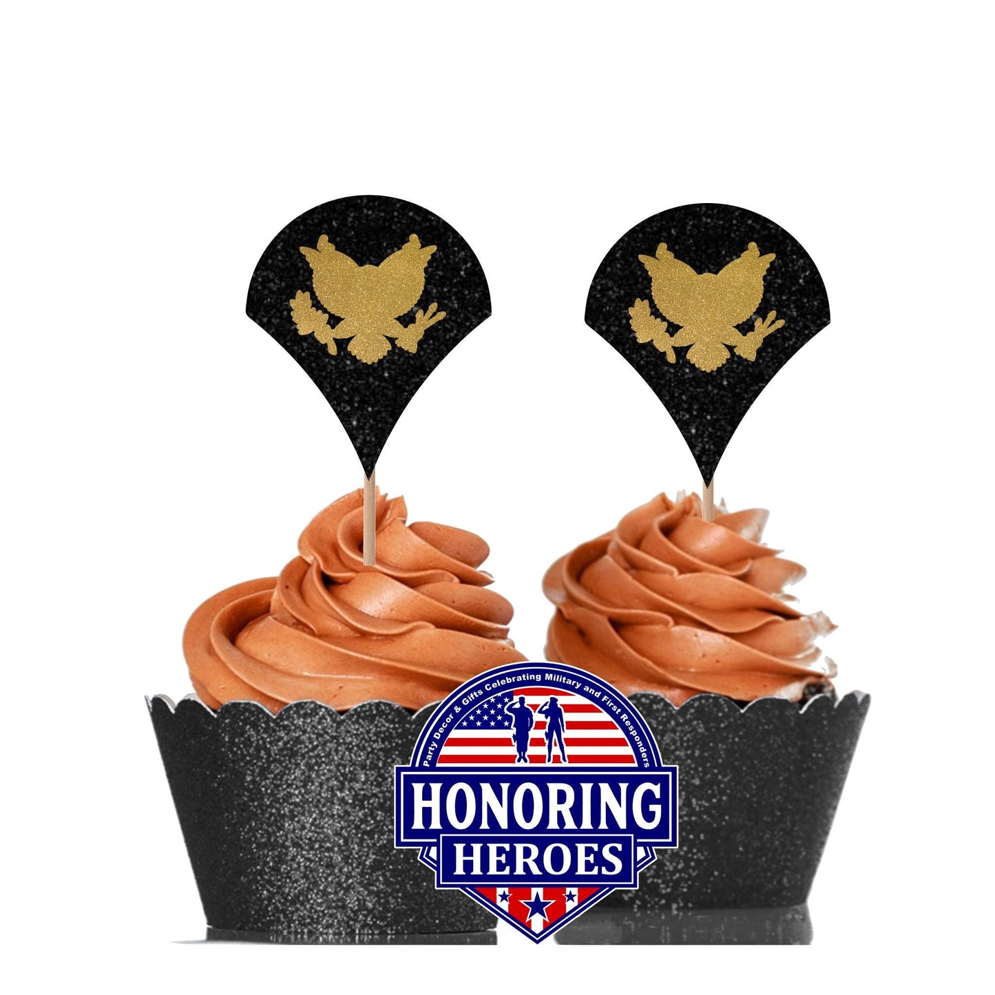 ARMY Enlisted and Officer Cupcake Toppers NO SHED!
