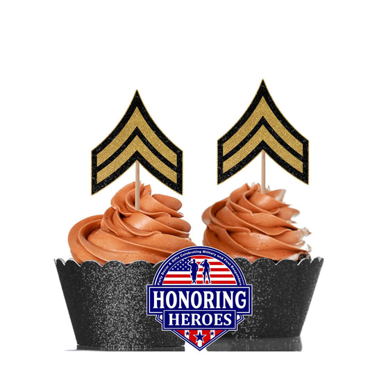 ARMY Enlisted and Officer Cupcake Toppers NO SHED!