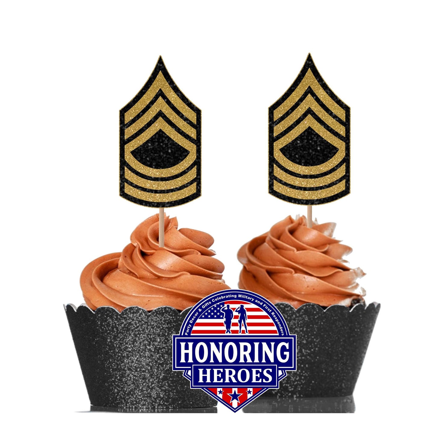 ARMY Enlisted and Officer Cupcake Toppers NO SHED!