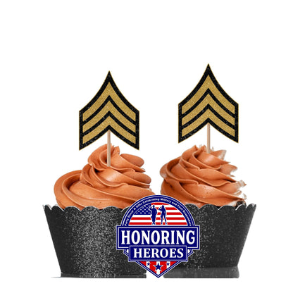 ARMY Enlisted and Officer Cupcake Toppers NO SHED!