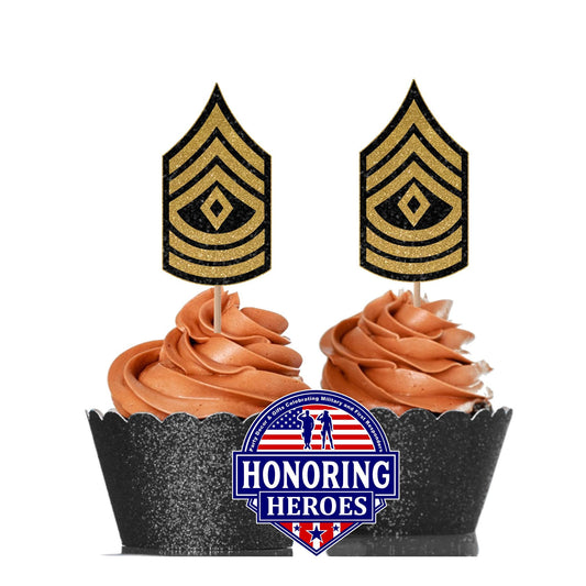ARMY Enlisted and Officer Cupcake Toppers NO SHED!