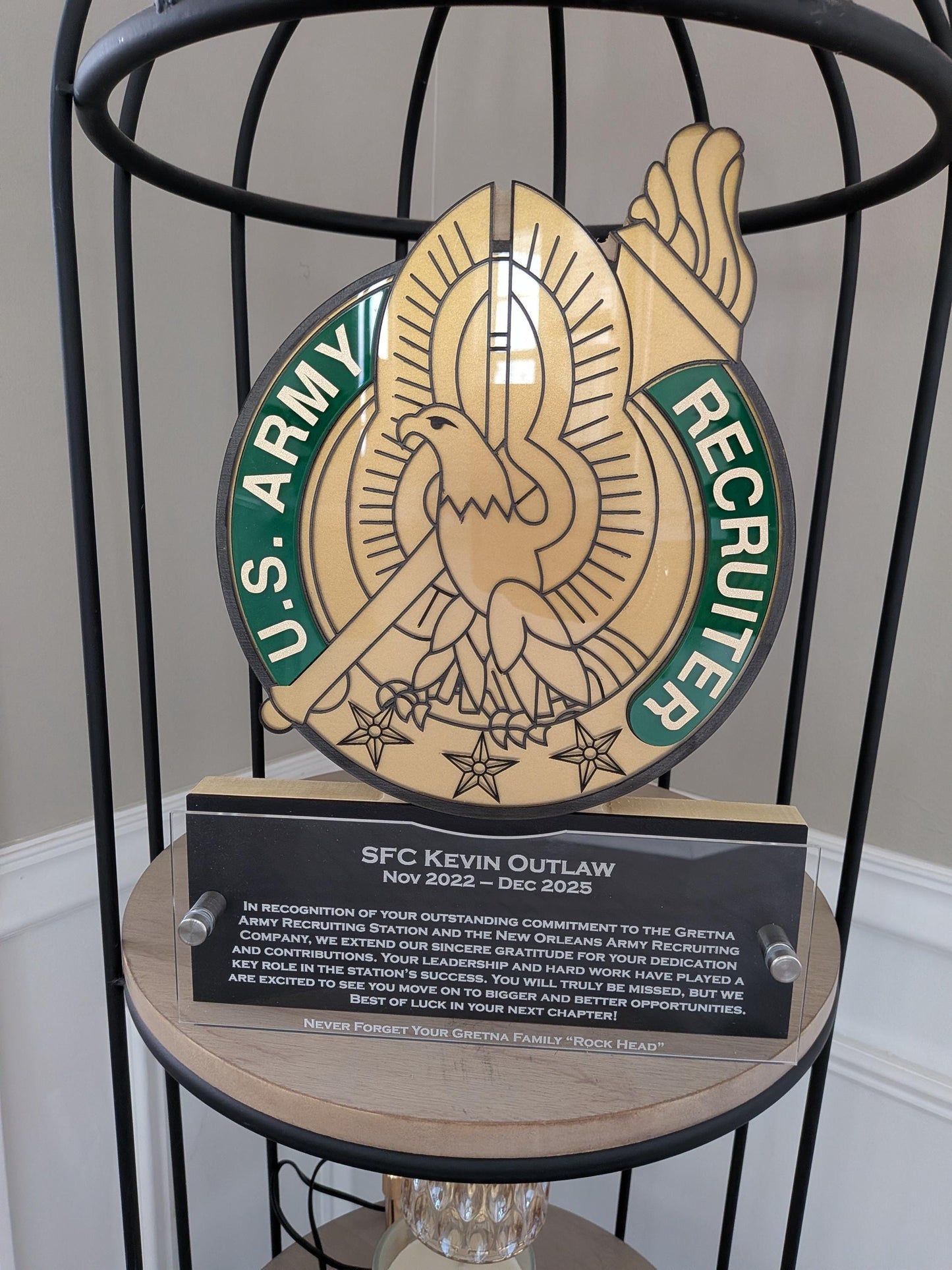 Custom, Personalized Emblem ARMY Badge Plaque - Your ARMY Emblem turned into Art!