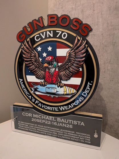 Custom, Personalized Emblem ARMY Badge Plaque - Your ARMY Emblem turned into Art!