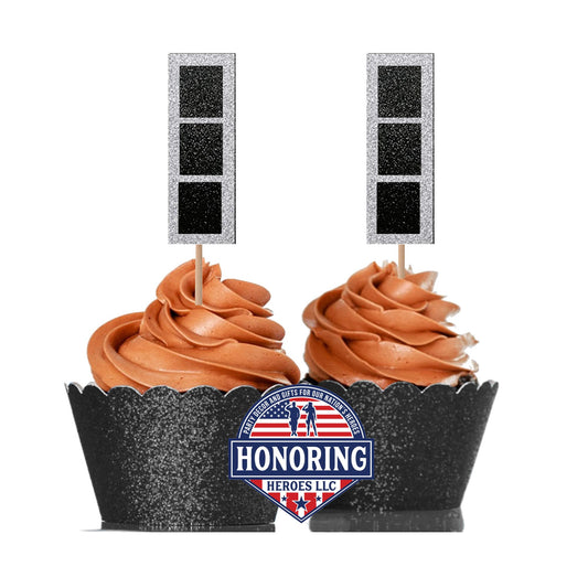 U.S. Army Chief Warrant Officer 3 (CWO3) Cupcake Toppers - Officially Licensed Promotion Decor - NO Shed Glitter Cardstock