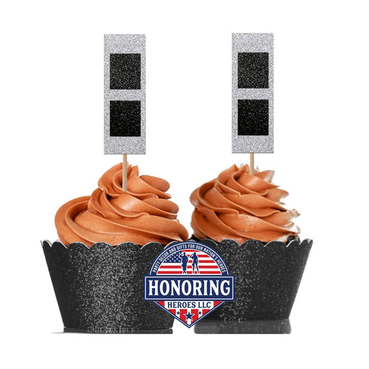 U.S. Army Chief Warrant Officer 2 (CWO2) Cupcake Toppers - Officially Licensed Promotion Decor- NO Shed Glitter Cardstock