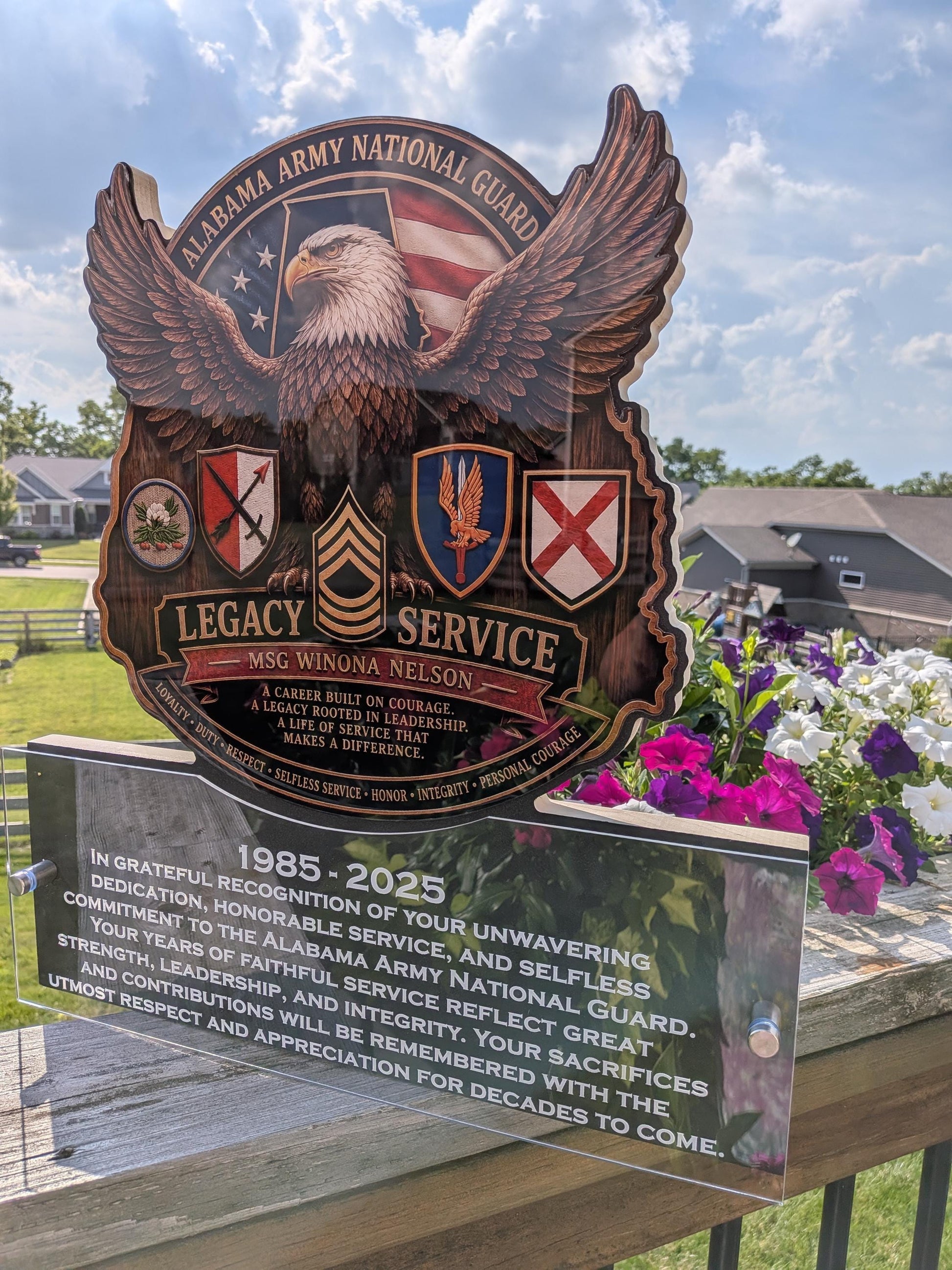 Custom Military Badge Plaque with Engravings - Your Military Emblem into a Personalized Plaque - Perfect Gift for ANY Military Personnel.