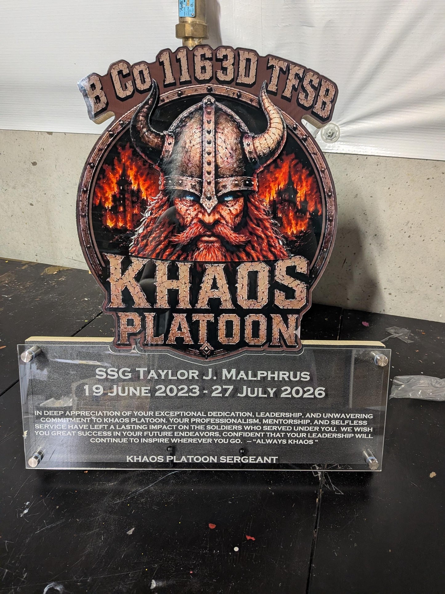Custom Military Badge Plaque with Engravings - Your Military Emblem into a Personalized Plaque - Perfect Gift for ANY Military Personnel.