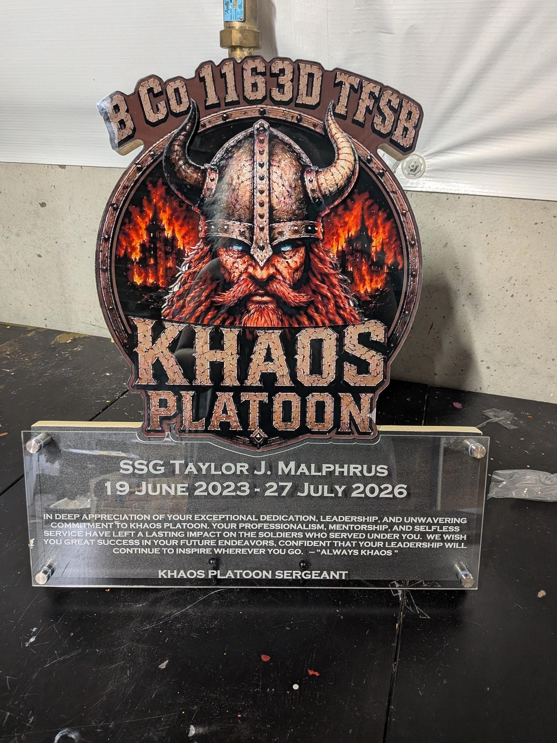 Custom Military Badge Plaque with Engravings - Your Military Emblem into a Personalized Plaque - Perfect Gift for ANY Military Personnel.