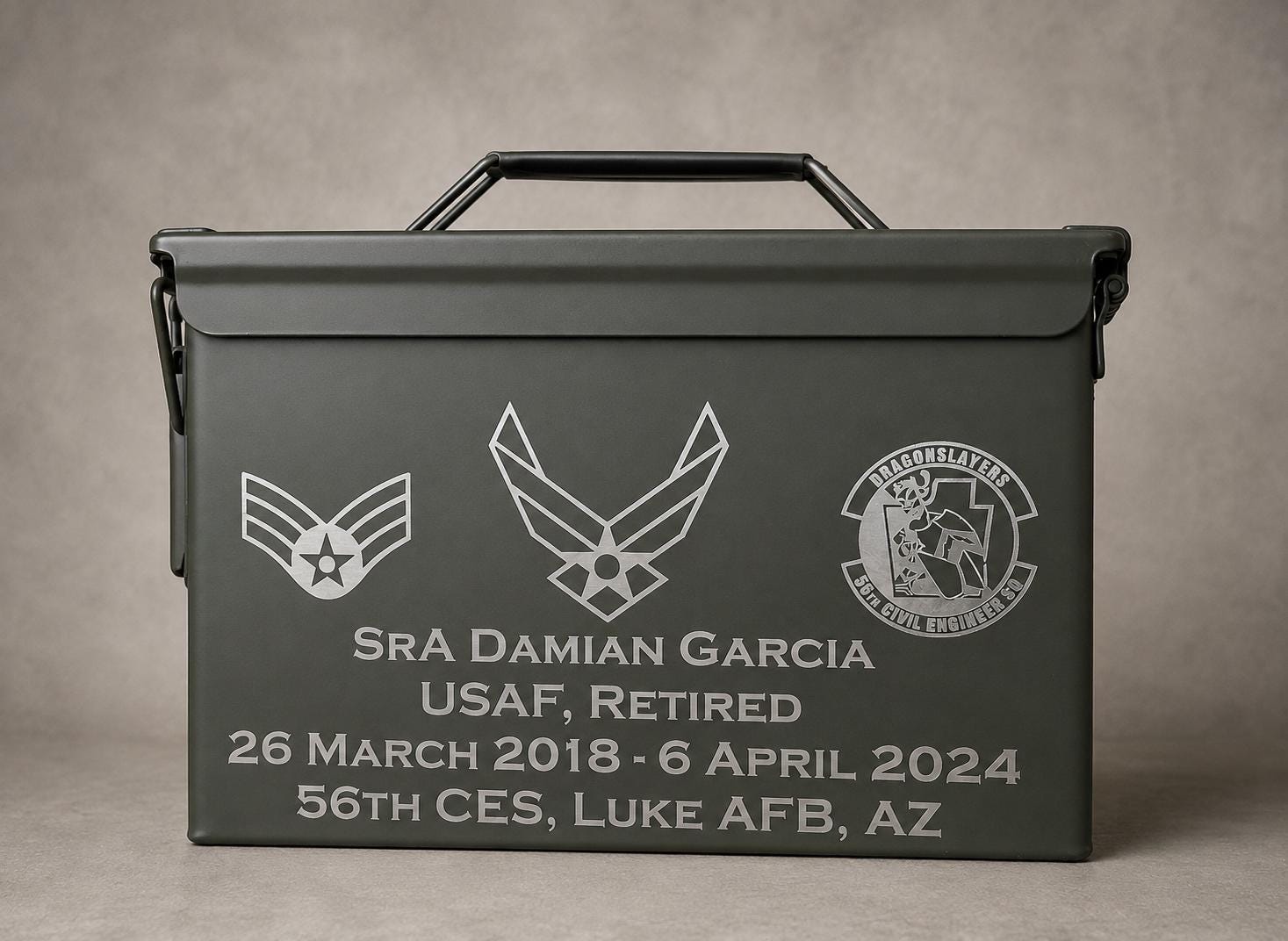 Custom Engraved Ammo Can- Your Emblems and Personalization Engraved!