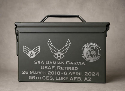 Custom Engraved Ammo Can- Your Emblems and Personalization Engraved!