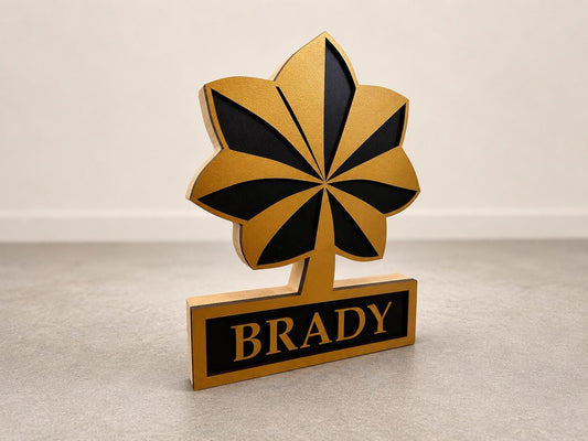 Personalized Military Rank Name Plate – Officer Promotion Gift