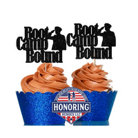Bootcamp Bound Salute Cupcake Toppers