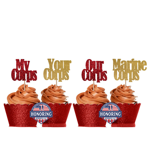 My Corps, Your Corps, Our Corps, Marine Corps Cupcake Toppers