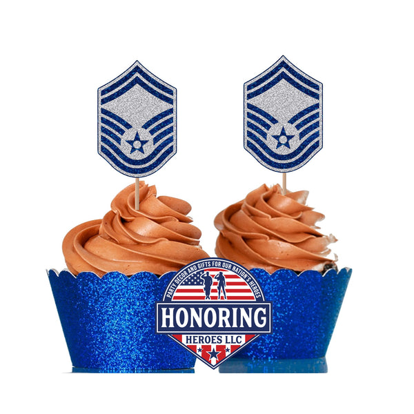 Air Force SMSgt Cupcake Topper