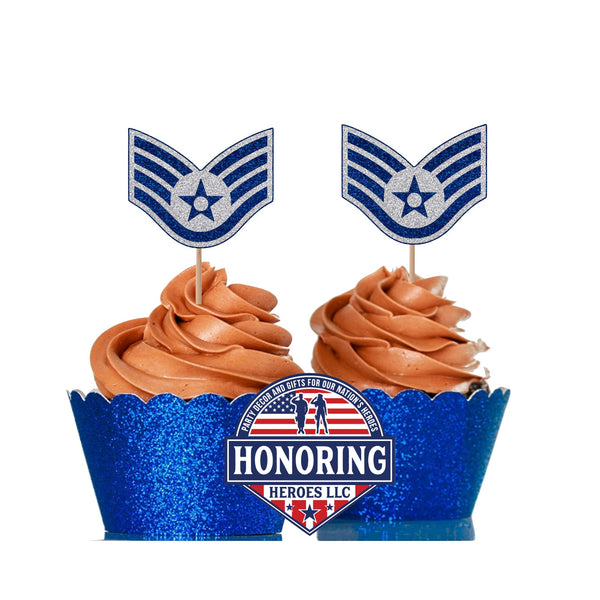 Air Force SSgt Cupcake Topper