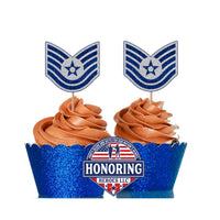 Air Force TSgt Cupcake Topper