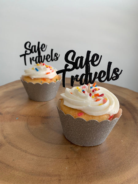 Safe Travels Cupcake Toppers