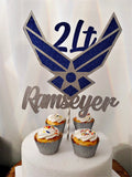 Custom Air Force Emblem Cake Topper.  United States Air Force Custom Cake Topper. USAF