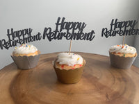 Happy Retirement Cupcake Toppers