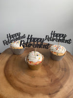 Happy Retirement Cupcake Toppers