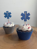 Cupcake Toppers EMT, First Responder, Paramedic, Medical Cupcake Topper