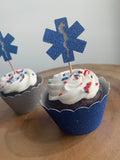 Cupcake Toppers EMT, First Responder, Paramedic, Medical Cupcake Topper