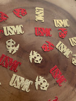 USMC AND Emblem Table Confetti. Marine Confetti Party Decor USMC enlistment, retirement, promotion