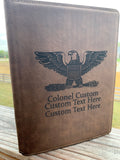 Personalized ARMY, NAVY, Air Force, USMC Officer Notebook Portfolio