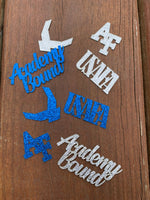 USAFA Academy Bound Confetti. AIR FORCE Academy party table decor  Promotion, Retirement, DD214, Enlistment.