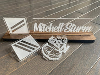 Navy Interchangable Name Plate and Rank. Perfect Addition to any NAVY Desk Space! NAVY Promotion Gift