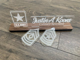 ARMY Interchangeable Name Plate and Rank.
