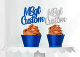 Personalized Rank and Name Cupcake Toppers